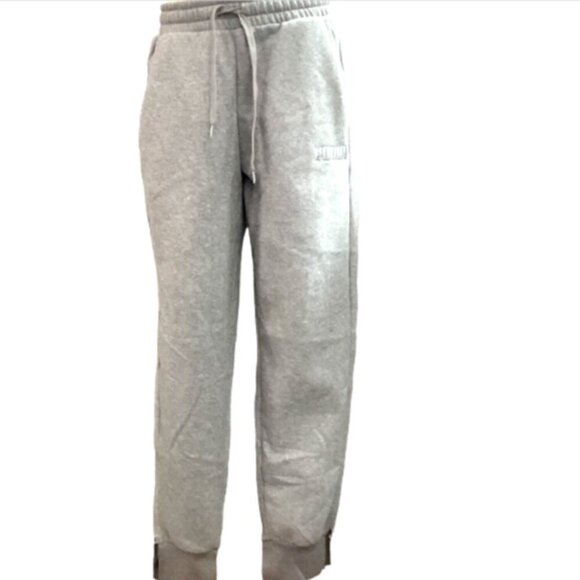 Puma Men's Fleece Jogger Sweatpants Gray Sz L #86G - Picture 1 of 8